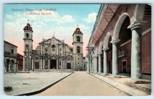 HAVANA, CUBA ~ Plaza de la Catedral CATHEDRAL SQUARE ca 1910s Postcard