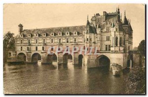 Postcard Old Chateaux of the Loire Chateau de Chenonceau Loire Valley Facade ...