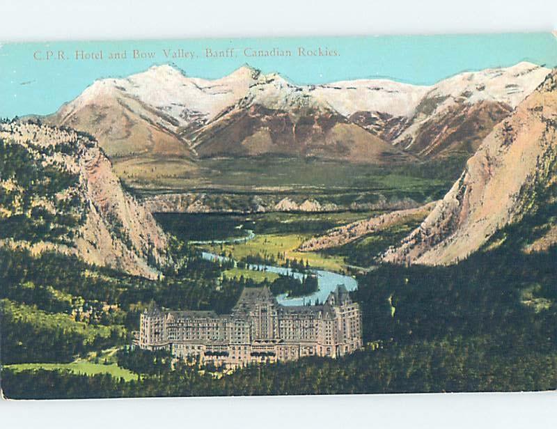 Unused Divided-Back HOTEL SCENE Banff Alberta AB B1851