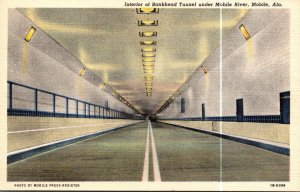 Alabama Mobile Interior Of Bankhead Tunnel Under Mobile River Curteich