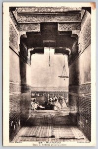 In La Medersa Before Prayer Marrakesh Morocco UNP DB Postcard K4