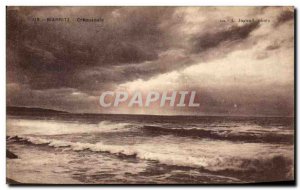 Old Postcard Biarritz Crepuscule