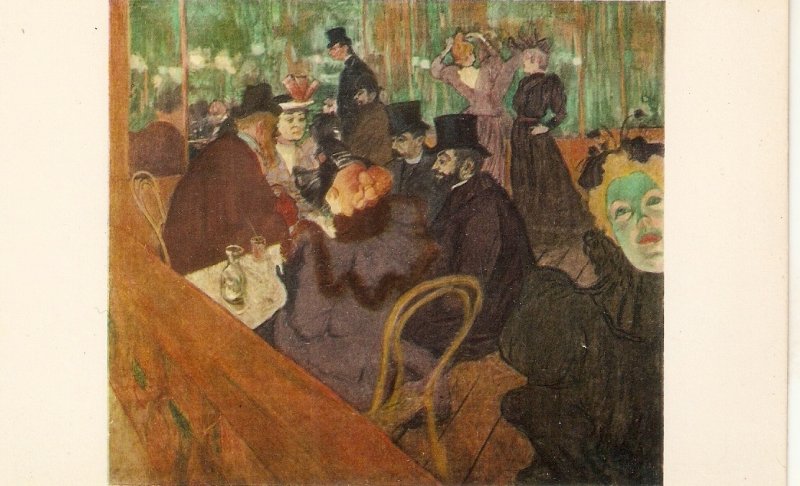 Toulouse Lautrec. Im Moulin Rouge Fine painting, old vintage Austrian Postcard