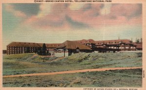 Vintage Postcard Grand Canyon Hotel Yellowstone National Park Famous Hostelries