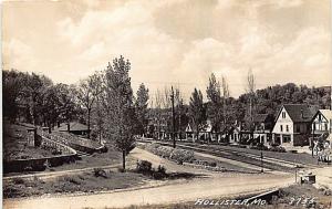 Hollister MO Town View Railroad Station Train Depot Tracks RPPC Postcard