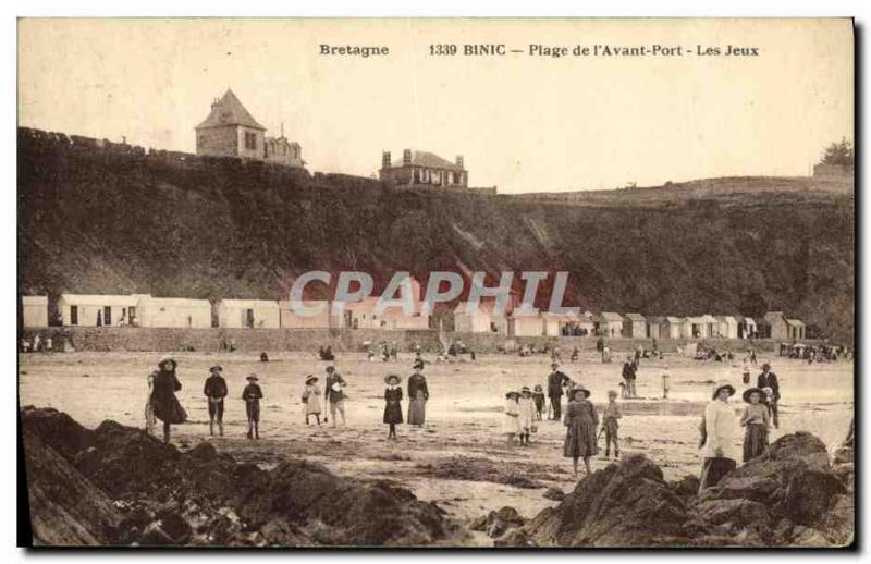 Postcard Old Binic Beach of Port Before the Games