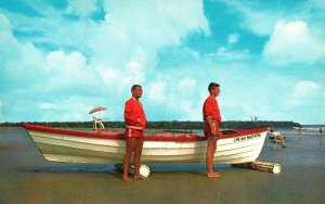 Vintage Postcard Two Life Guards On Duty Cape May New Jersey NJ Riskers Pub.