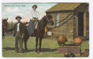 Harvest Time Settlers Claim Western SD 1910c postcard