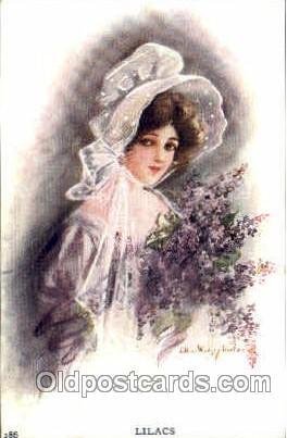 Artist Lillian Woolsey Hunter, 1908 postal used 1908