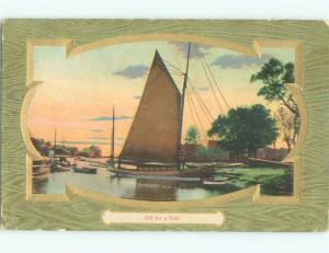 Divided-Back BOAT SCENE Great Nautical Postcard AB0377