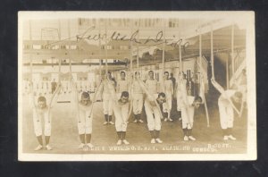 RPPC U.S. NAVY TROOPS DRILL VINTAGE REAL PHOTO POSTCARD