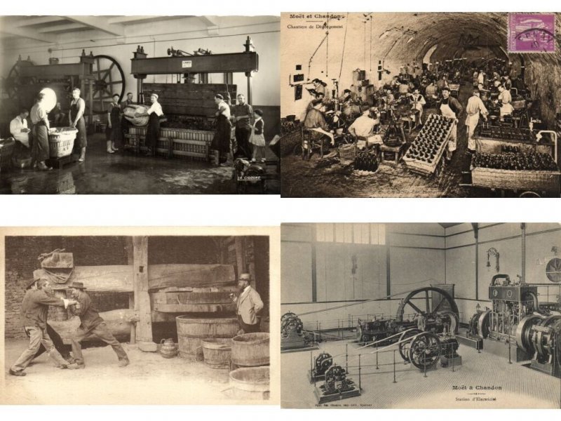 ALCOHOL, WINE PRODUCTION 150 Vintage Postcards (L6583)