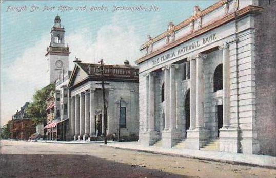 Florida Jacksonville Forsyth Street Post Office &  Florida National Bank