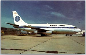 Airplane Pan American World Airways Boeing 737-222 Intra European Route Postcard