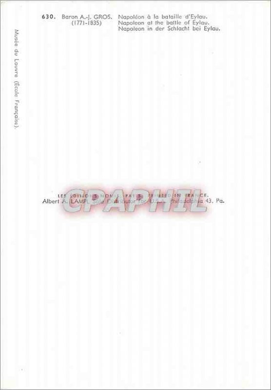 Modern Postcard Louvre Museum (French School) A J Baron Gros (1771 1835) Napo...