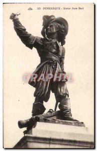 Postcard Old Statue Dunkirk Jean Bart