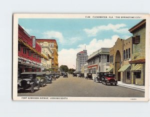 Postcard Fort Harrison Avenue Looking South Clearwater Florida USA