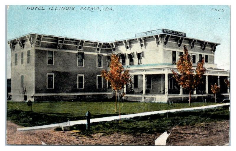 Early 1900s Hotel Illinois, Parma, ID Postcard *4V