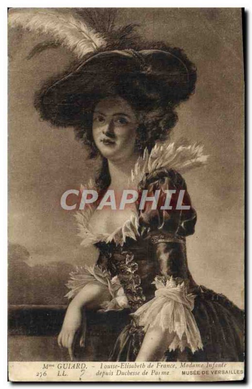 Old Postcard Mrs Guiard Louise Elisabeth de France Duchess of Parma Museum of...