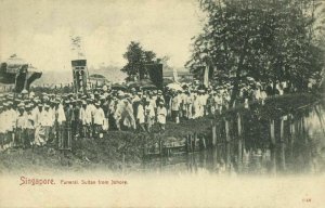 malay malaysia, JOHORE, Funeral of Sultan Abu Bakar of Johor (1895) Postcard