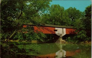 West Union Bridge Rockville Indiana Postcard PC288