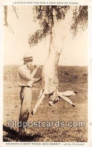 Exaggeration Hunting Skinning a West Texas Jack Rabbit Lepus Texianus 1942 