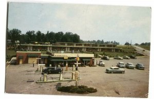 Postcard Rhea's Motel Corner Restaurant Gas Service Station Clarion PA