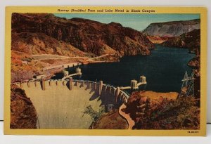 Nevada Hoover Dam and Lake Mead in Black Canyon Postcard C12