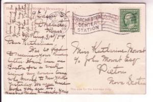 Dorchester High School,  Massachusetts, Used 1909 Flag Cancel