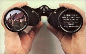 Sabena Belgian World Airlines Advertising Binoculars Aviation Postcard