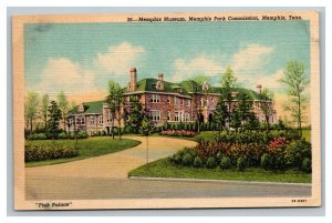 Vintage 1940's Postcard Memphis Museum Pink Palace Park Memphis Tennessee