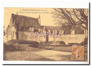 Chateurenault Old Postcard The castle before & # 39incendie of 5 February 1907
