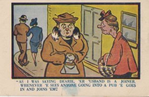 Joiner Carpenter Vintage OAP Pensioner Antique Comic Postcard
