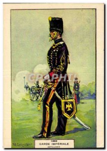 Postcard Old Army Uniform Imperial Guard Artillery 1860