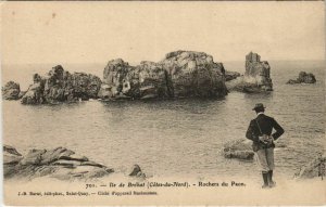 CPA ILE DE BREHAT Rochers du Paon (1166469)