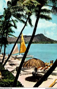 Hawaii Waikiki Beach Showing Diamond Head