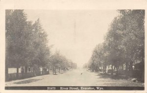 RPPC River Street Scene, Evanston, Wyoming ca 1920s Vintage Postcard