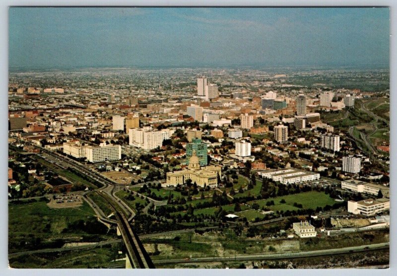 Edmonton, Alberta, 1970s Canada Post Pre-Stamped Chrome Aerial View Postcard