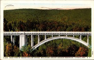 Traver Hollow Bridge Boulevard Around Ashokan Reservoir Catskills Postcard PC128