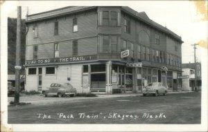 Skagway AK The Pack Train Schlitz Beer Sign Real Photo Postcard