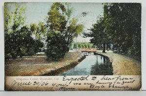 California Riverside Irrigation Canal 1906 Postcard N1