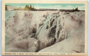 M-107434 Kakabeka Falls in Winter Twin Cities Port Arthur-Fort William