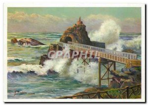Modern Postcard Biarritz Le Rocher de la Vierge