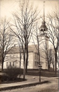 Brooklyn CT Connecticut RPPC Unitarian Church Built 1771 Real Photo Postcard X10