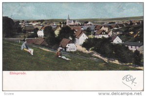 ELBINGERODE, Germany, PU-1911; Men On Hill, View of Town