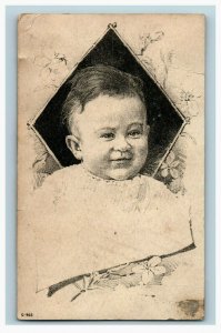 1870's Pappoose Five Cent Cigars Happy Baby Image P173