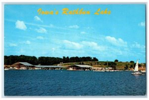 c1960 Scenic View Rathbun Lake Marina Rathbun Lake Moravia Iowa Antique Postcard