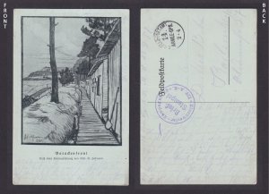 Vinatge postcard GERMANY WWI Barracks Hofmann Feldpost