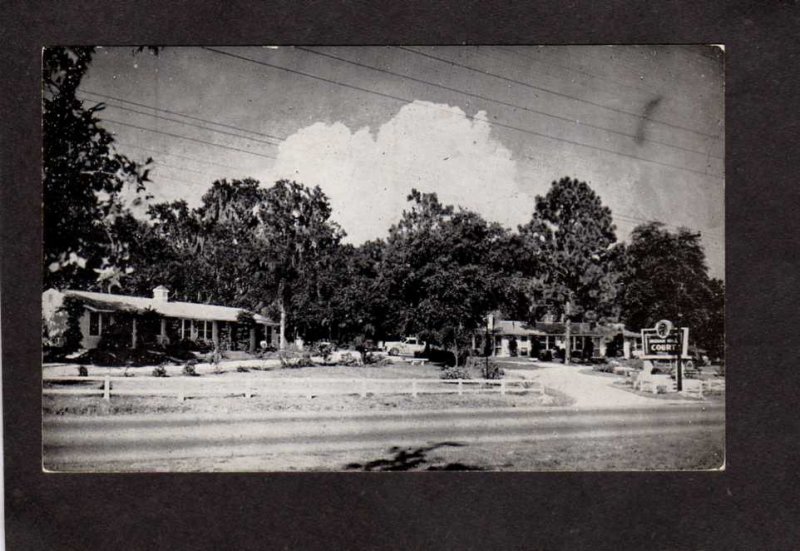 FL Indian Hill Court Motel Leesburg Florida Postcard Fred Emmy Peyerl Postcard