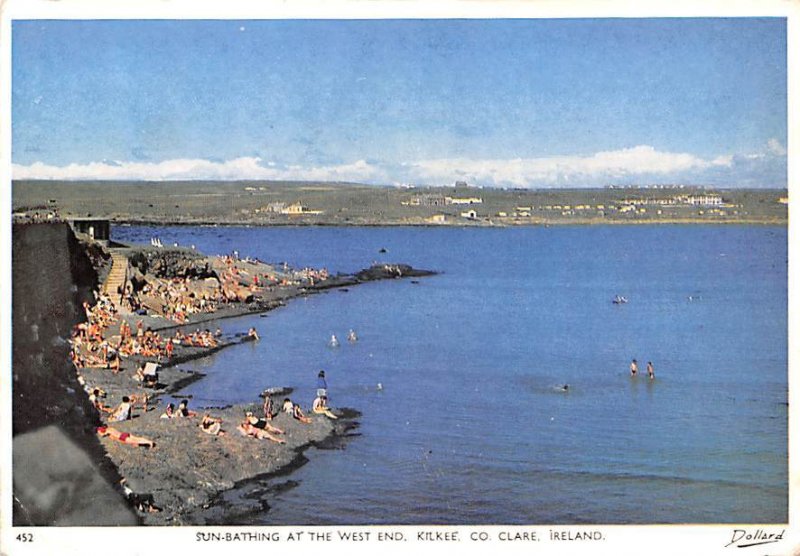 Sun Bathing at West End, Kilkee Clare Ireland Postal Used Unknown, Missing St...